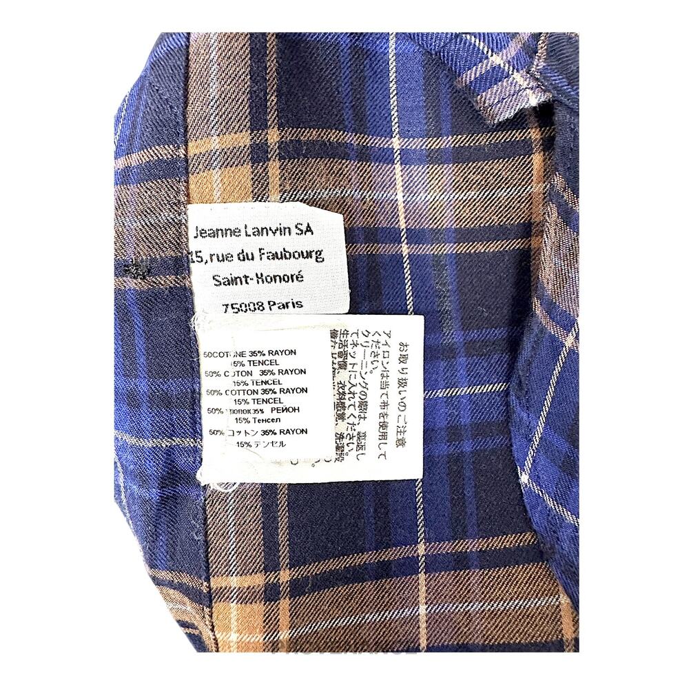 🔴 Lanvin Patchwork Flannel Shirt - Multicolor Pl… - image 9